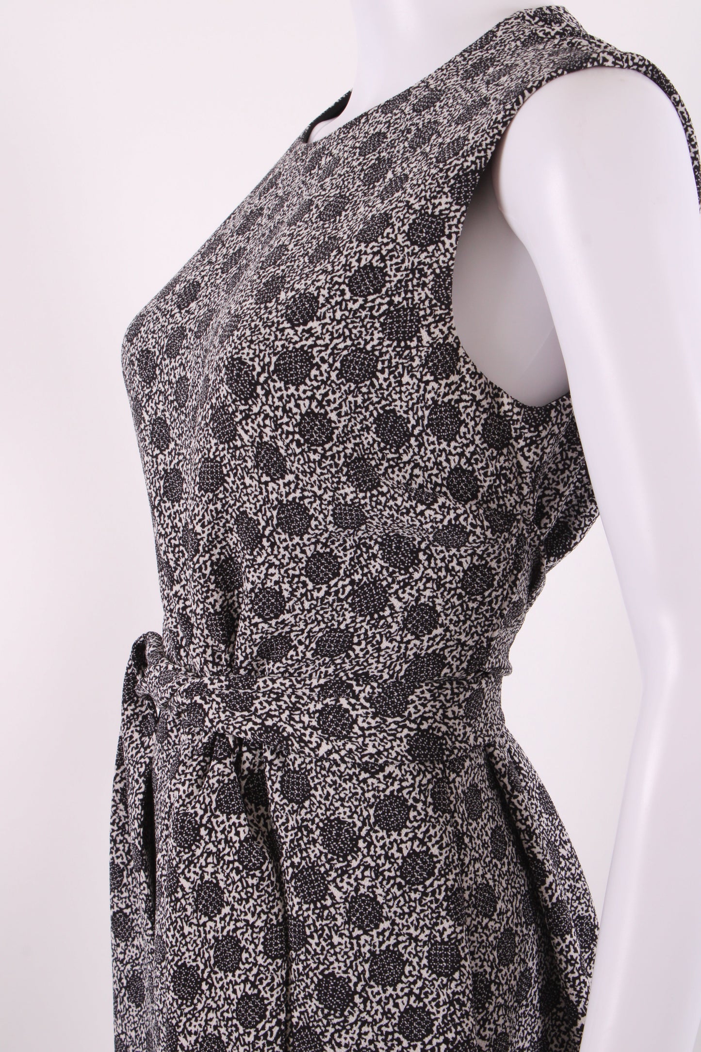 Bottega Veneta Print Midi Tie Dress White and Black M | Medium, Black