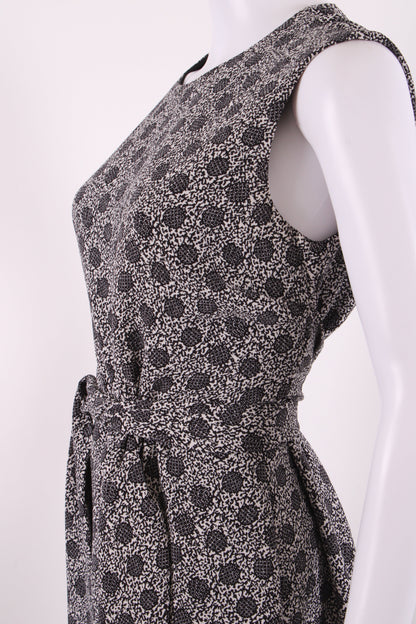 Bottega Veneta Print Midi Tie Dress White and Black M | Medium, Black
