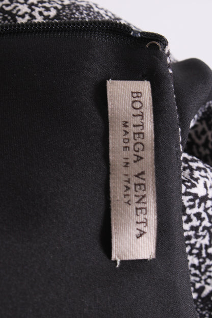 Bottega Veneta Print Midi Tie Dress White and Black M | Medium, Black