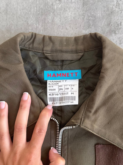 Katharine Hamnett Khaki Multi Zip Harrington Jacket