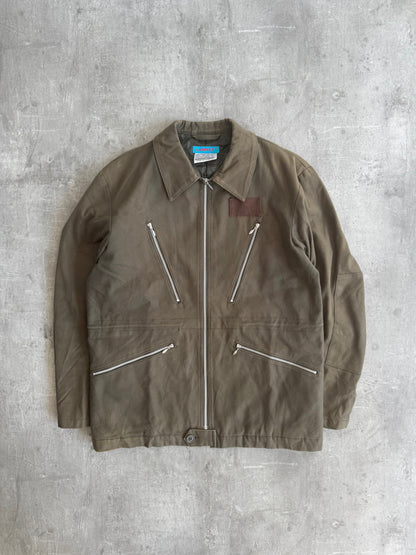 Katharine Hamnett Khaki Multi Zip Harrington Jacket