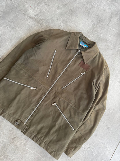 Katharine Hamnett Khaki Multi Zip Harrington Jacket