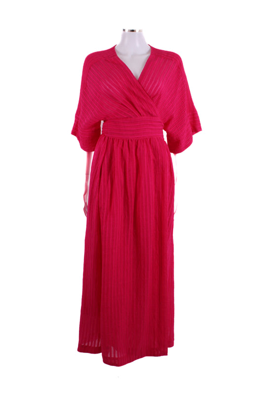 Three Graces London S/S Wrap Dress Pink 12 | O/S, Pink