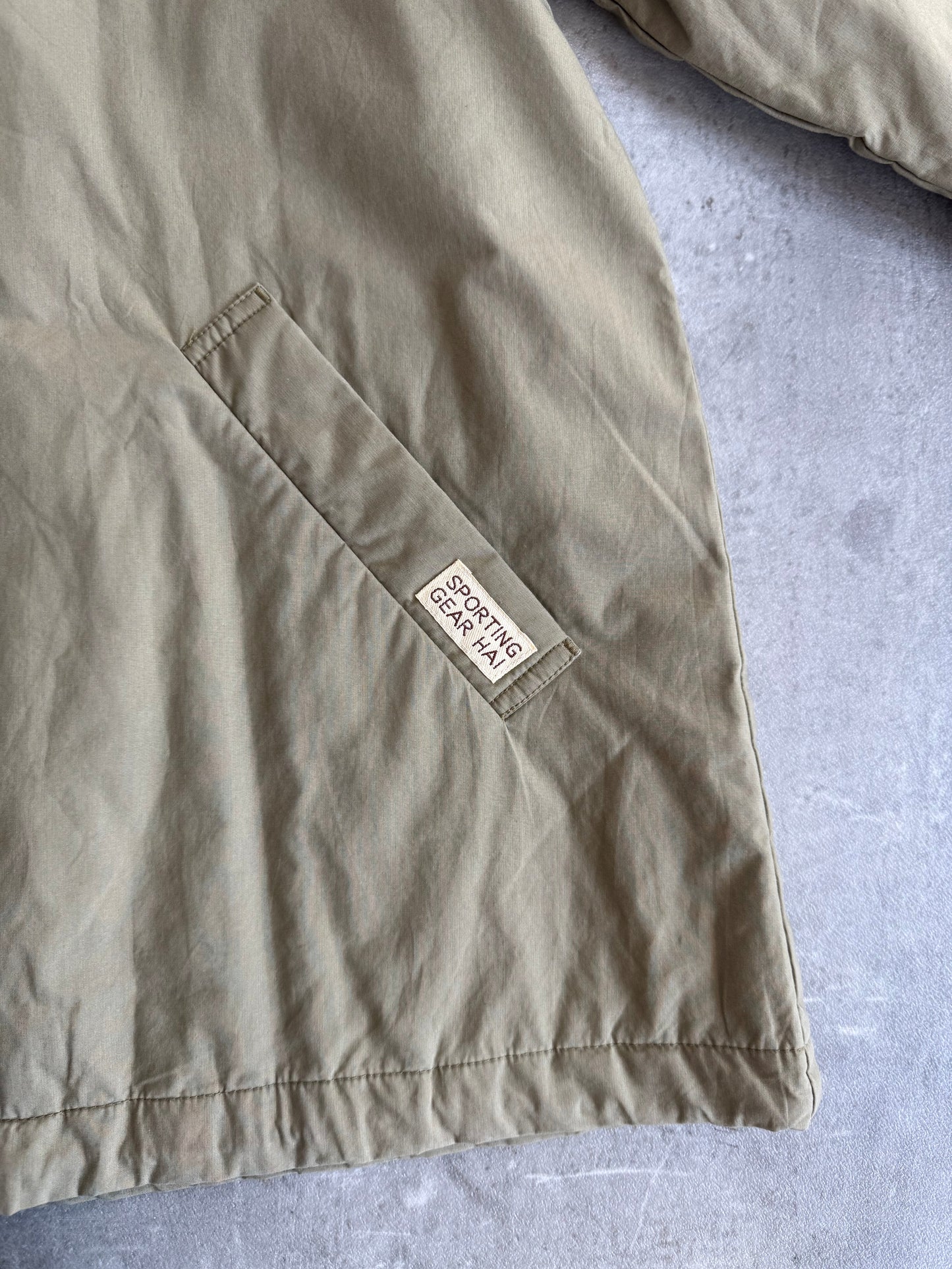 Issey Miyake Hai Sporting Gear Khaki Hooded Parka Jacket