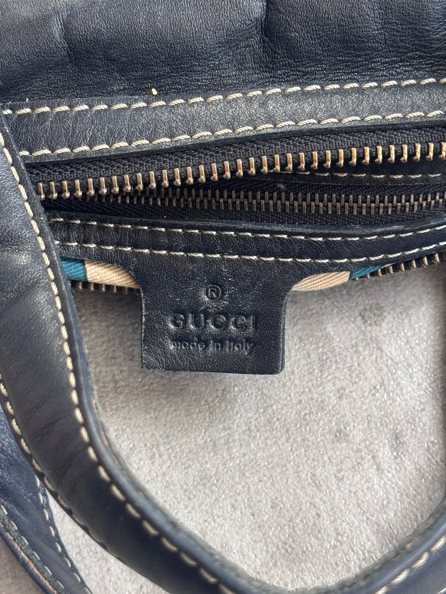 Gucci Boston Patent Leather Handbag