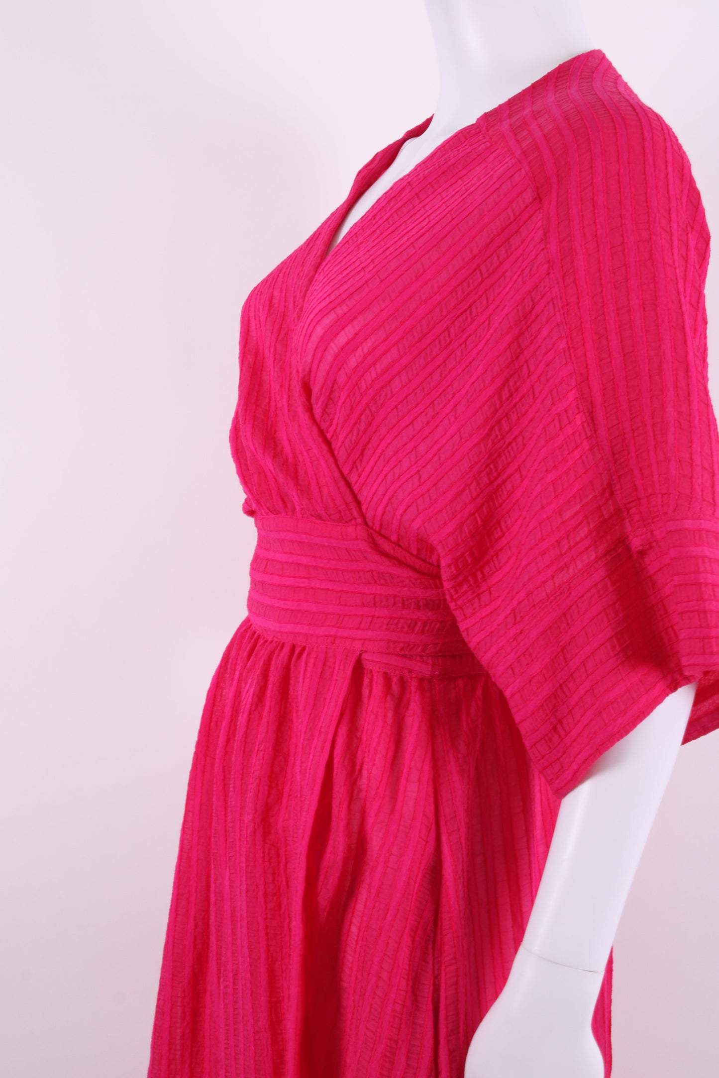 Three Graces London S/S Wrap Dress Pink 12 | O/S, Pink