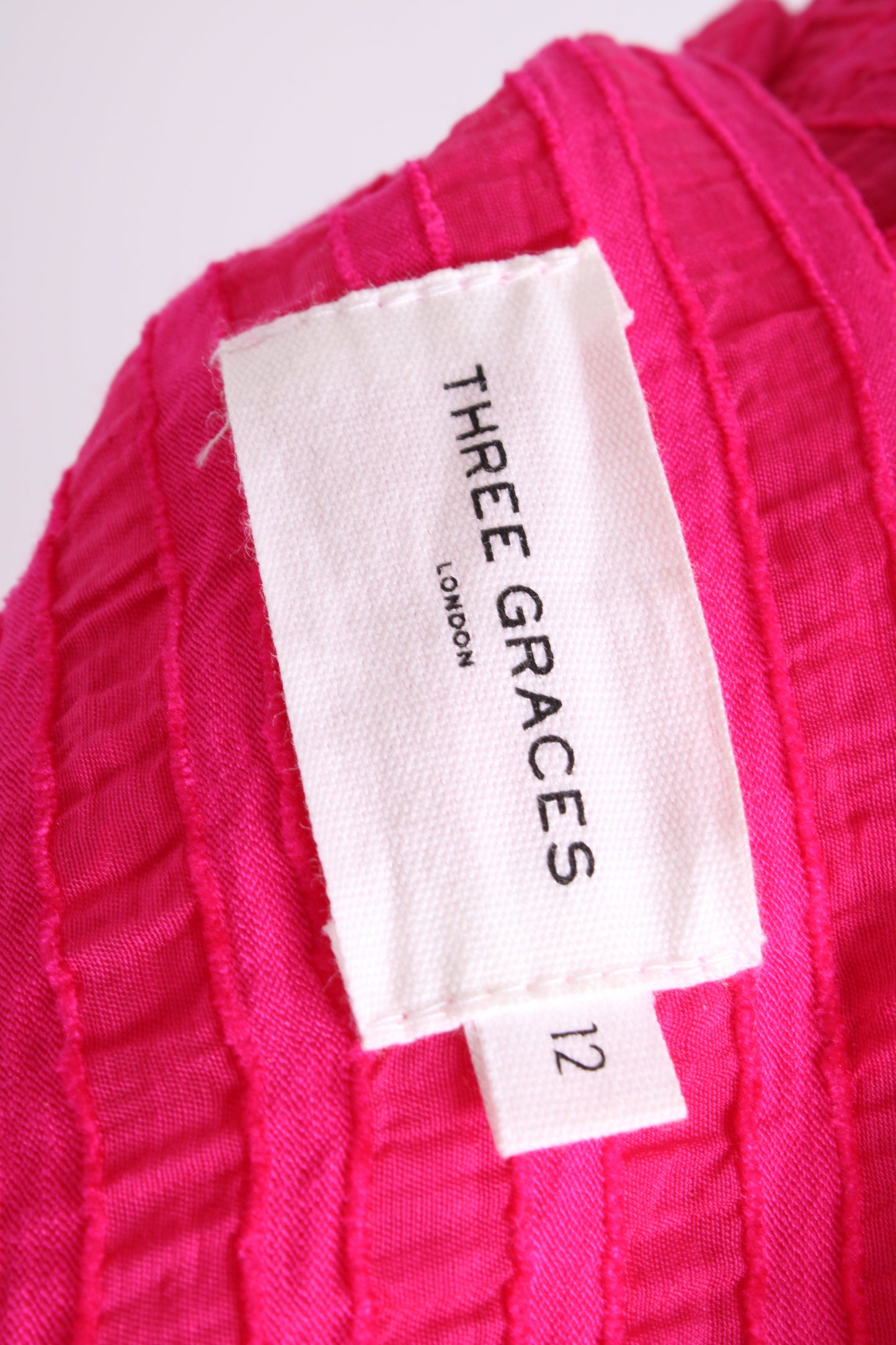 Three Graces London S/S Wrap Dress Pink 12 | O/S, Pink