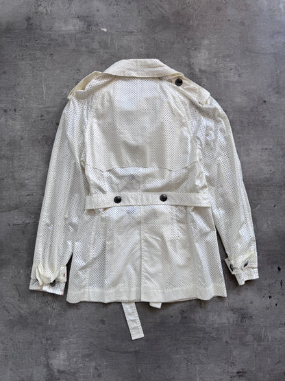 2008 Chanel Perforated Cotton Trench Coat | Small, Multicoloured