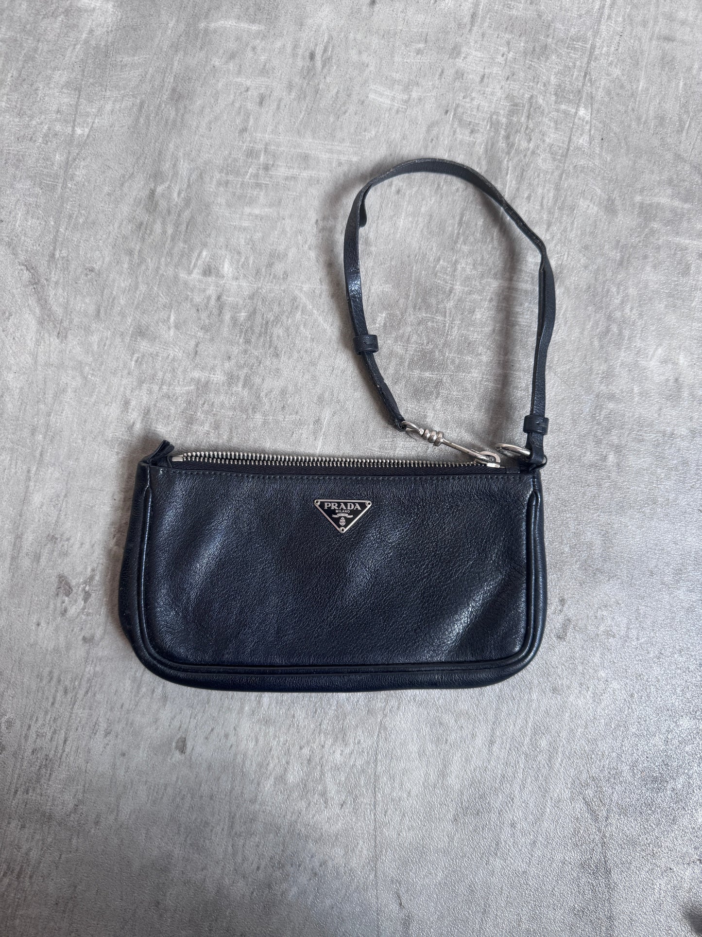 Prada Pochette Leather Clutch Bag