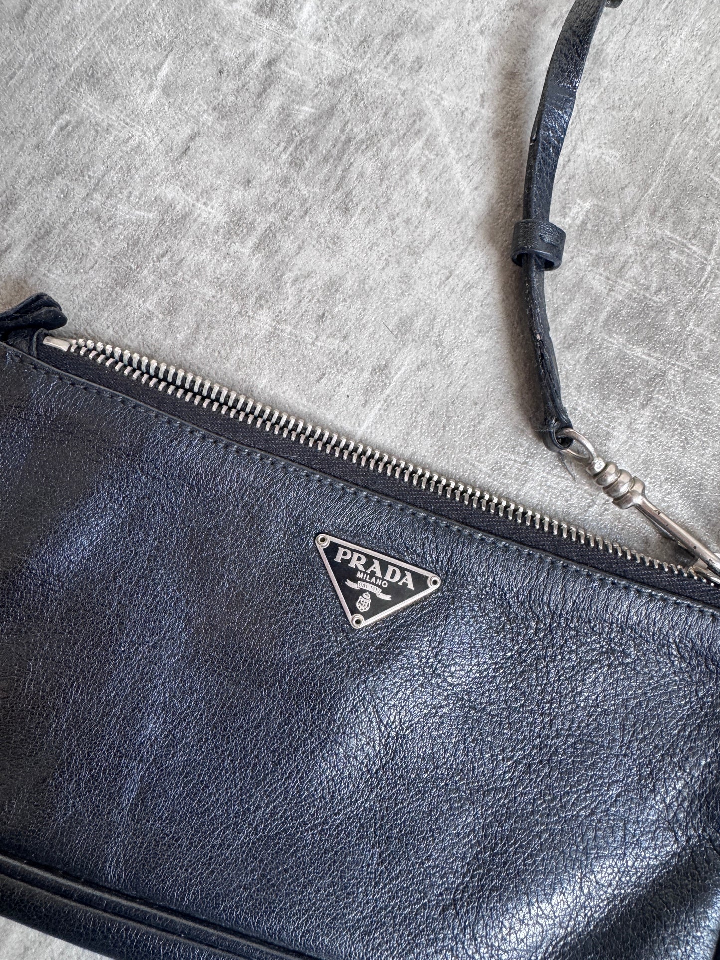 Prada Pochette Leather Clutch Bag