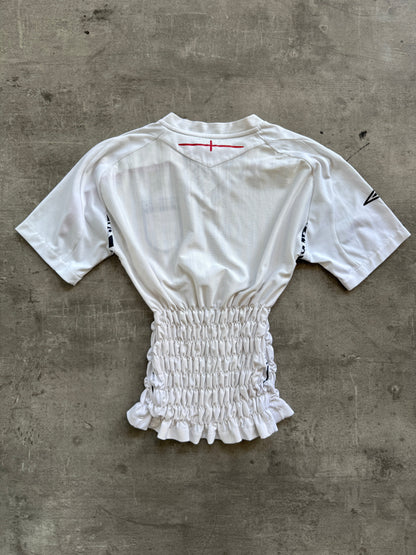 VT Rework : England Ruched Waist Football Shirt | Small, Multicoloured