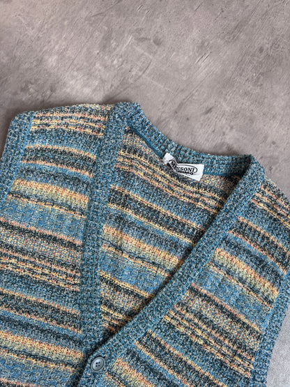 Missoni Blue Button Down Sweater Vest