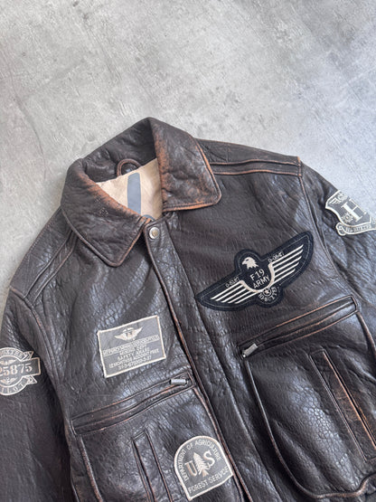 Vintage USA Army Leather Flight Jacket