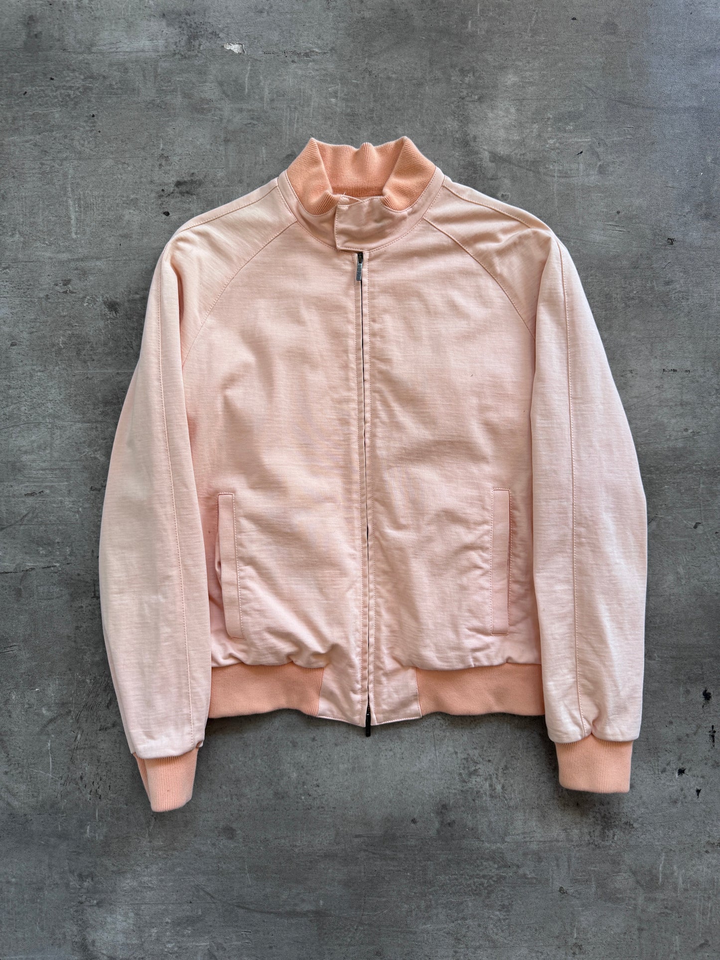 Calvin Klein Collection Peach Bomber Jacket | Medium, Multicoloured