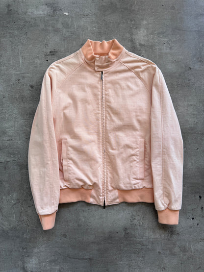 Calvin Klein Collection Peach Bomber Jacket | Medium, Multicoloured