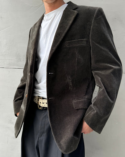 GUCCI 2000'S TEXTURED COTTON BLAZER | XL, Brown
