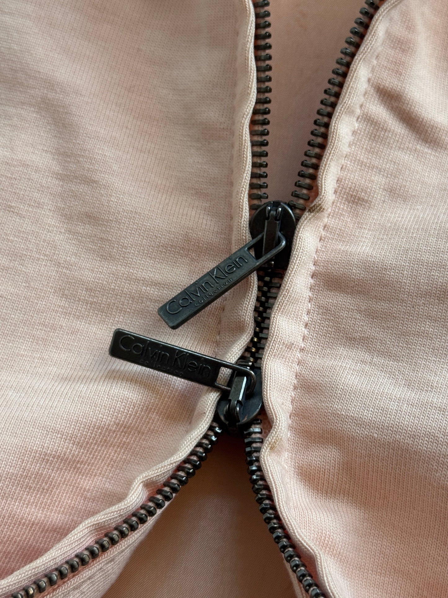 Calvin Klein Collection Peach Bomber Jacket | Medium, Multicoloured