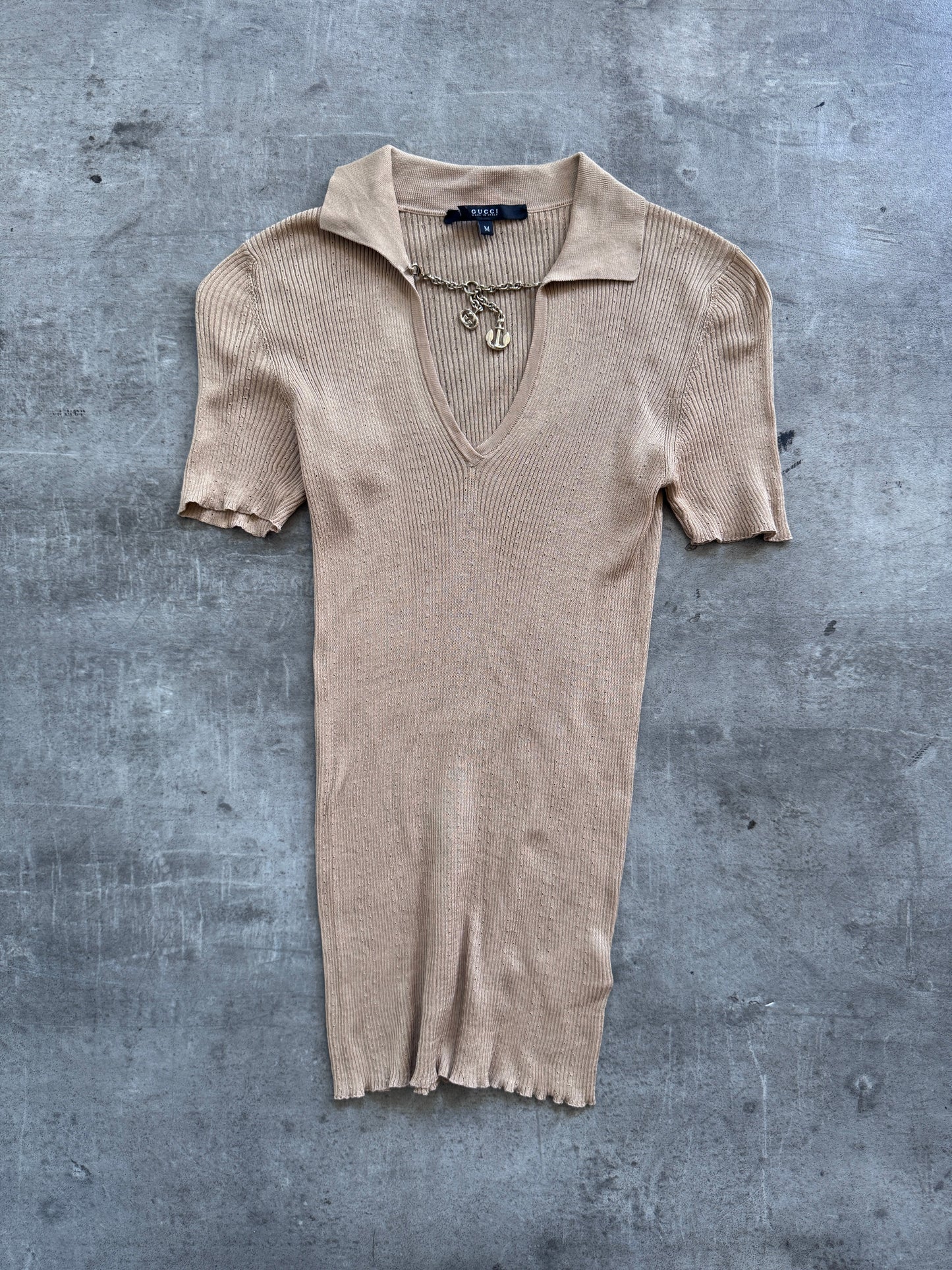 2008 Gucci Ribbed Knit Shirt | Medium, Multicoloured