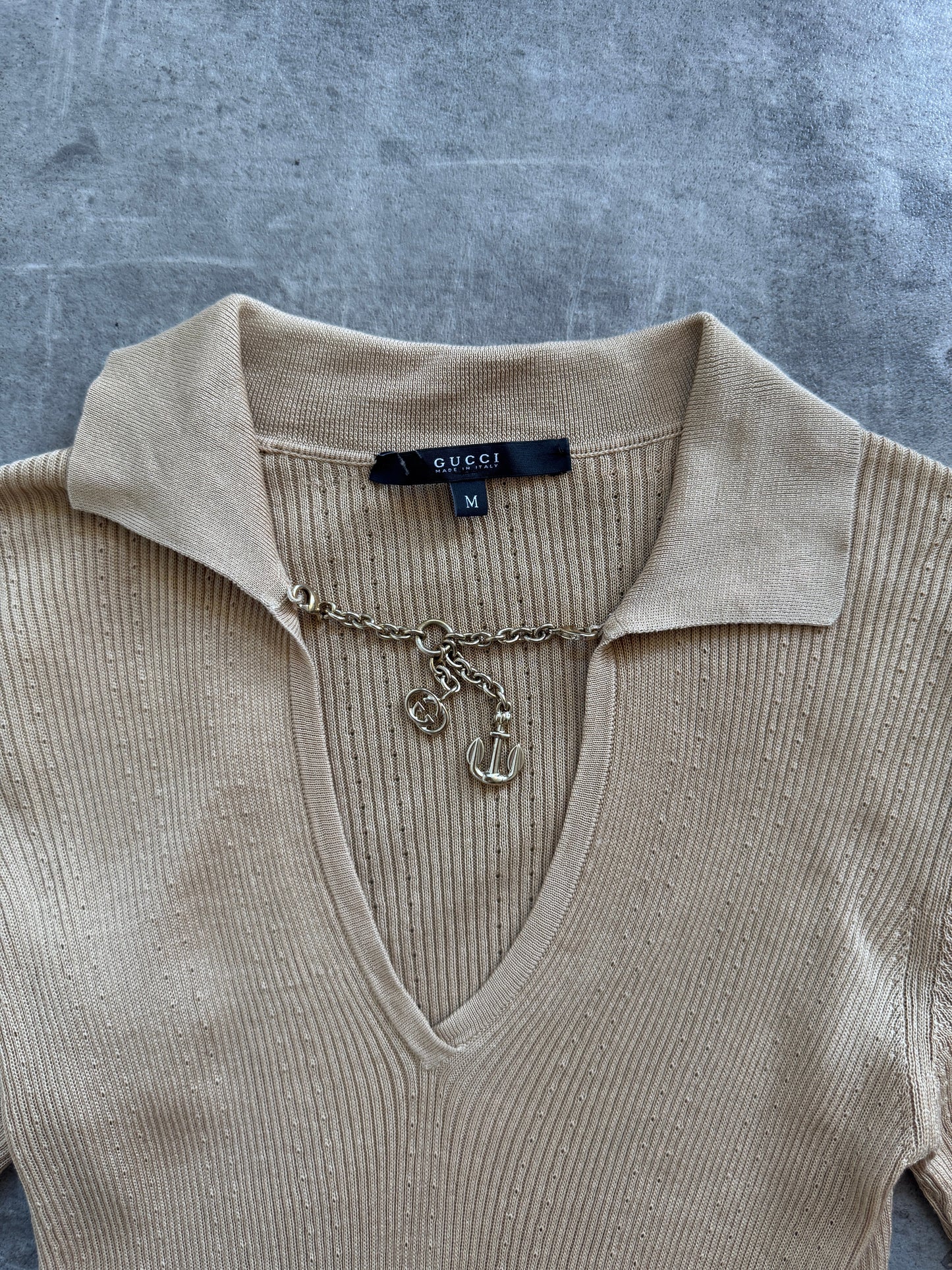 2008 Gucci Ribbed Knit Shirt | Medium, Multicoloured