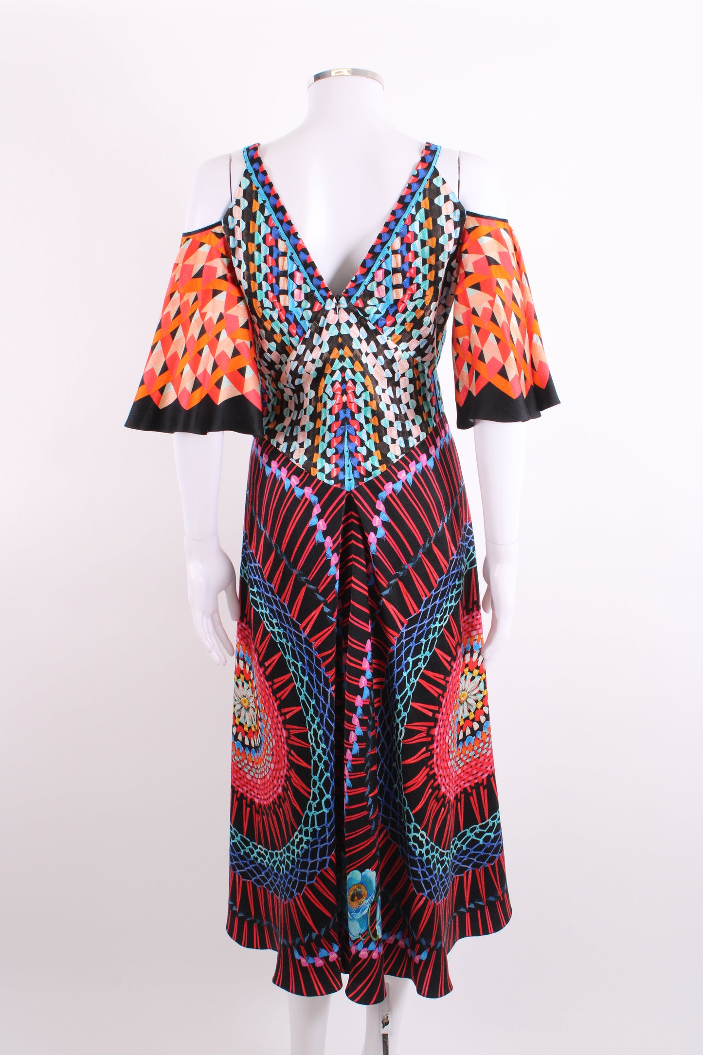 Temperley London Jewel Print Dress Black Print 12 | O/S, Black