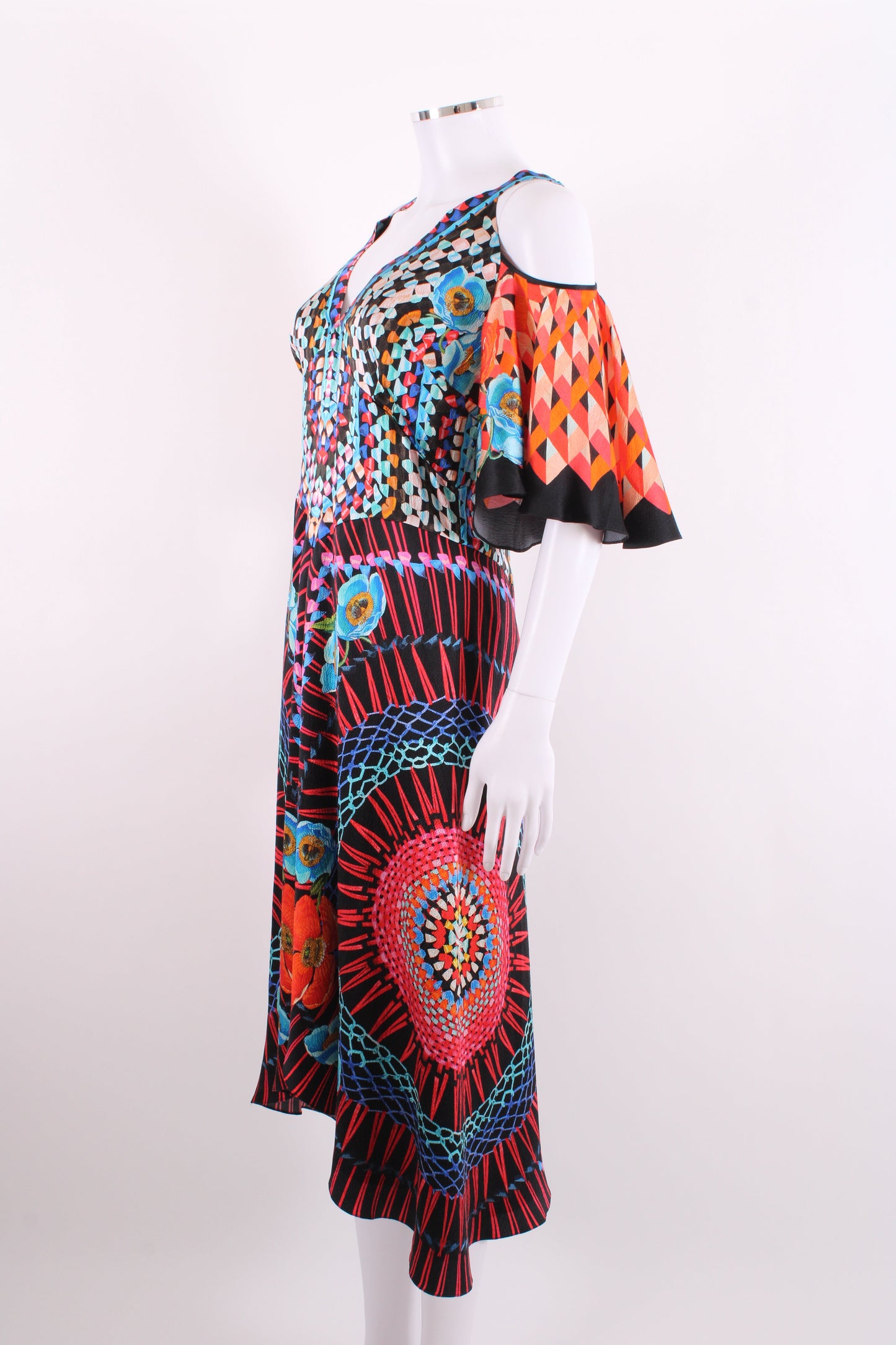 Temperley London Jewel Print Dress Black Print 12 | O/S, Black