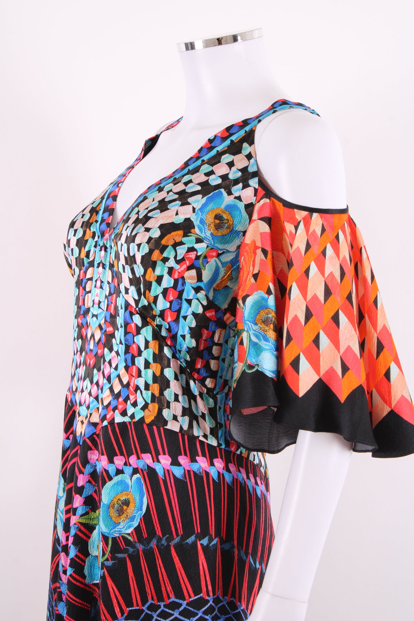Temperley London Jewel Print Dress Black Print 12 | O/S, Black