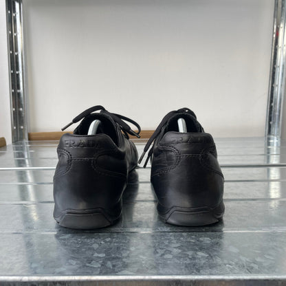 Prada Sport Black 2014 Leather Low Profile Trainers | LARGE, Black