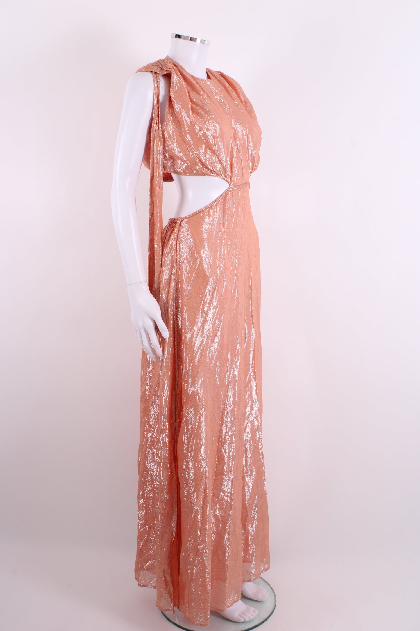 Sundress S/S Shimmer Dress Peach/ Silver M | Medium, Silver