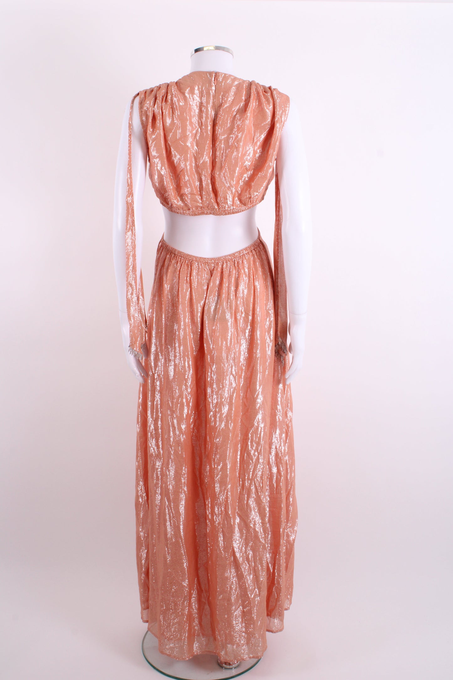 Sundress S/S Shimmer Dress Peach/ Silver M | Medium, Silver