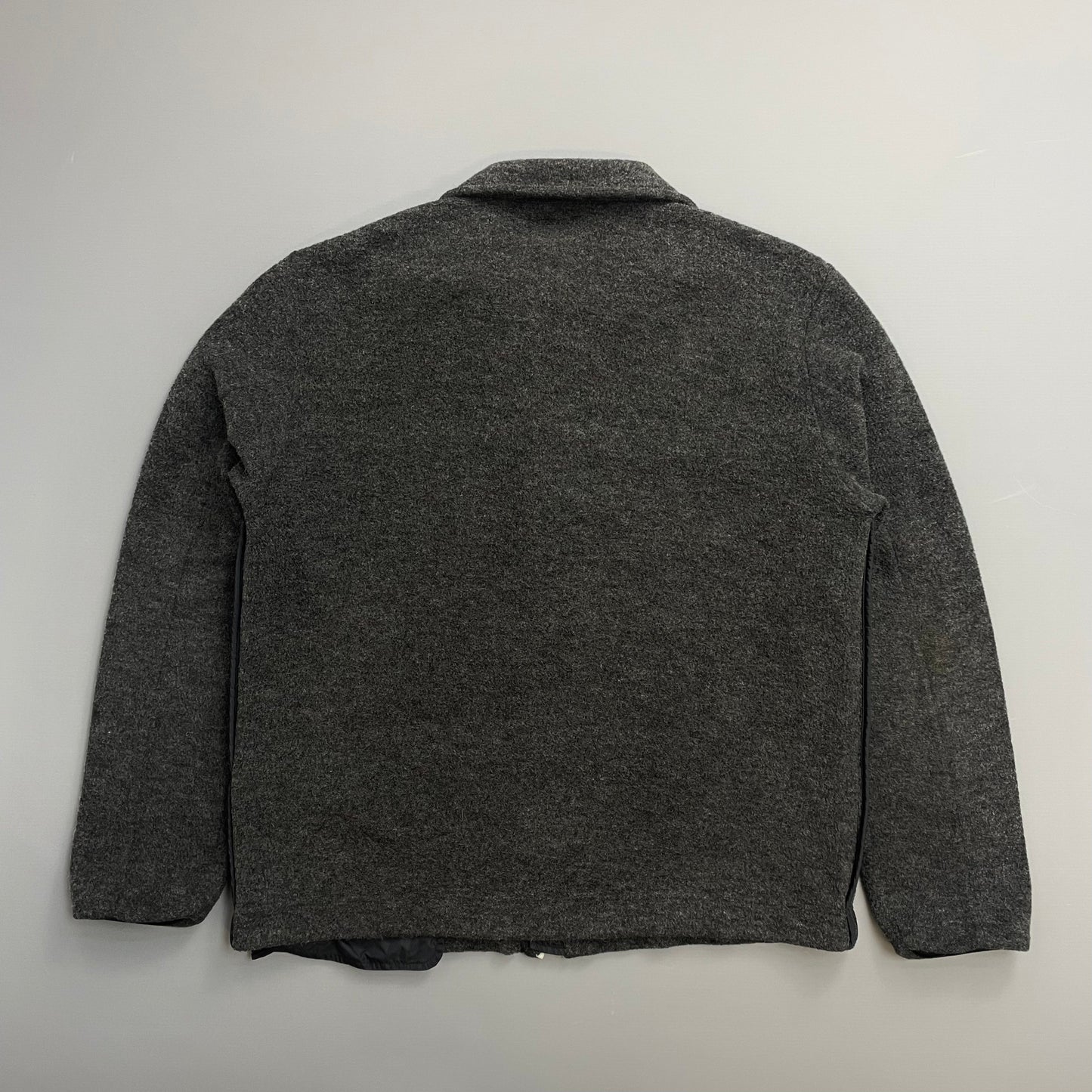 Prada Sport Grey Wool-Blend Fleece Jacket | Large, Grey