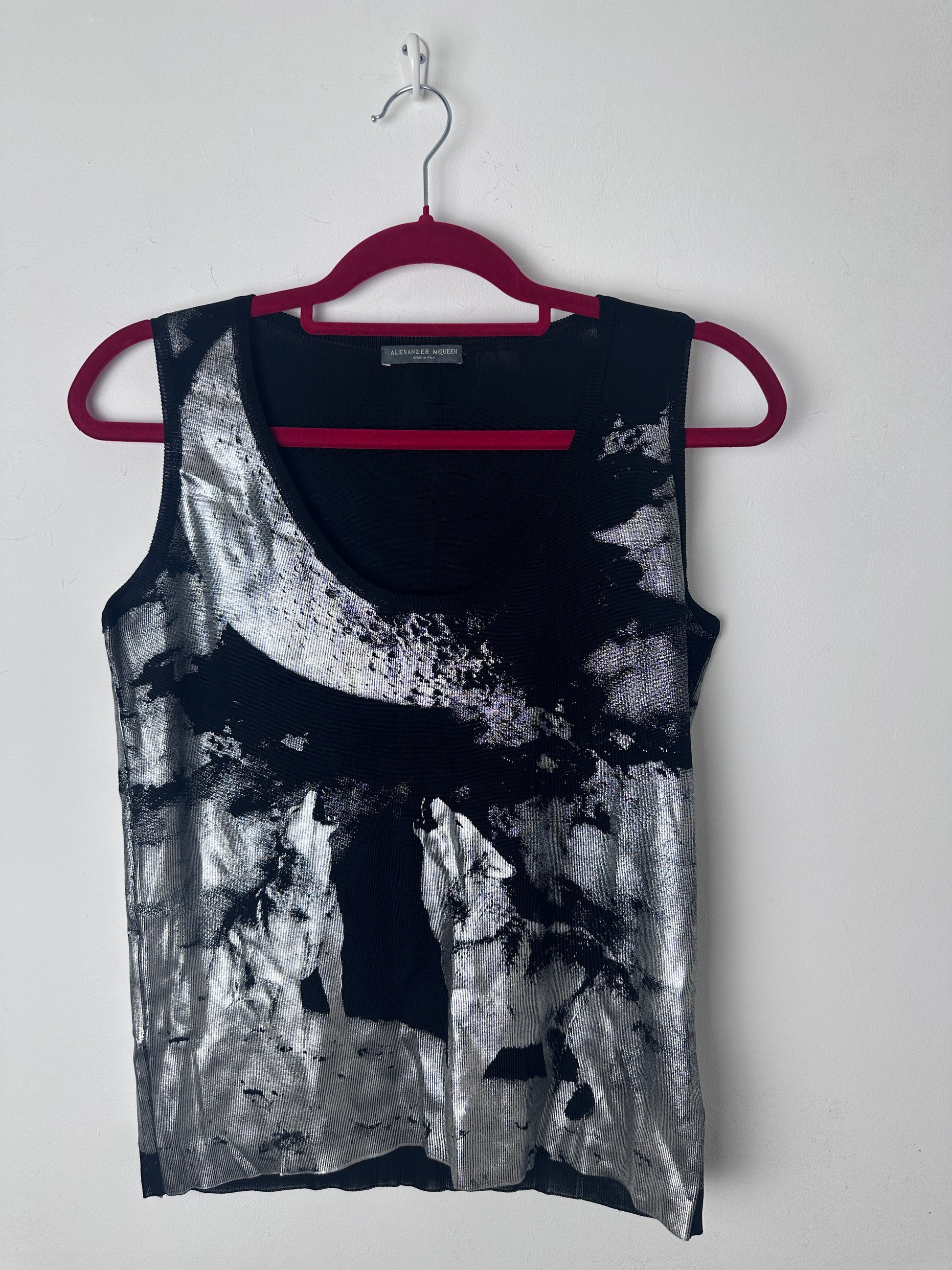 ALEXANDER MCQUEEN F/W 2007 METALLIC WOLF TOP | Medium, TBD