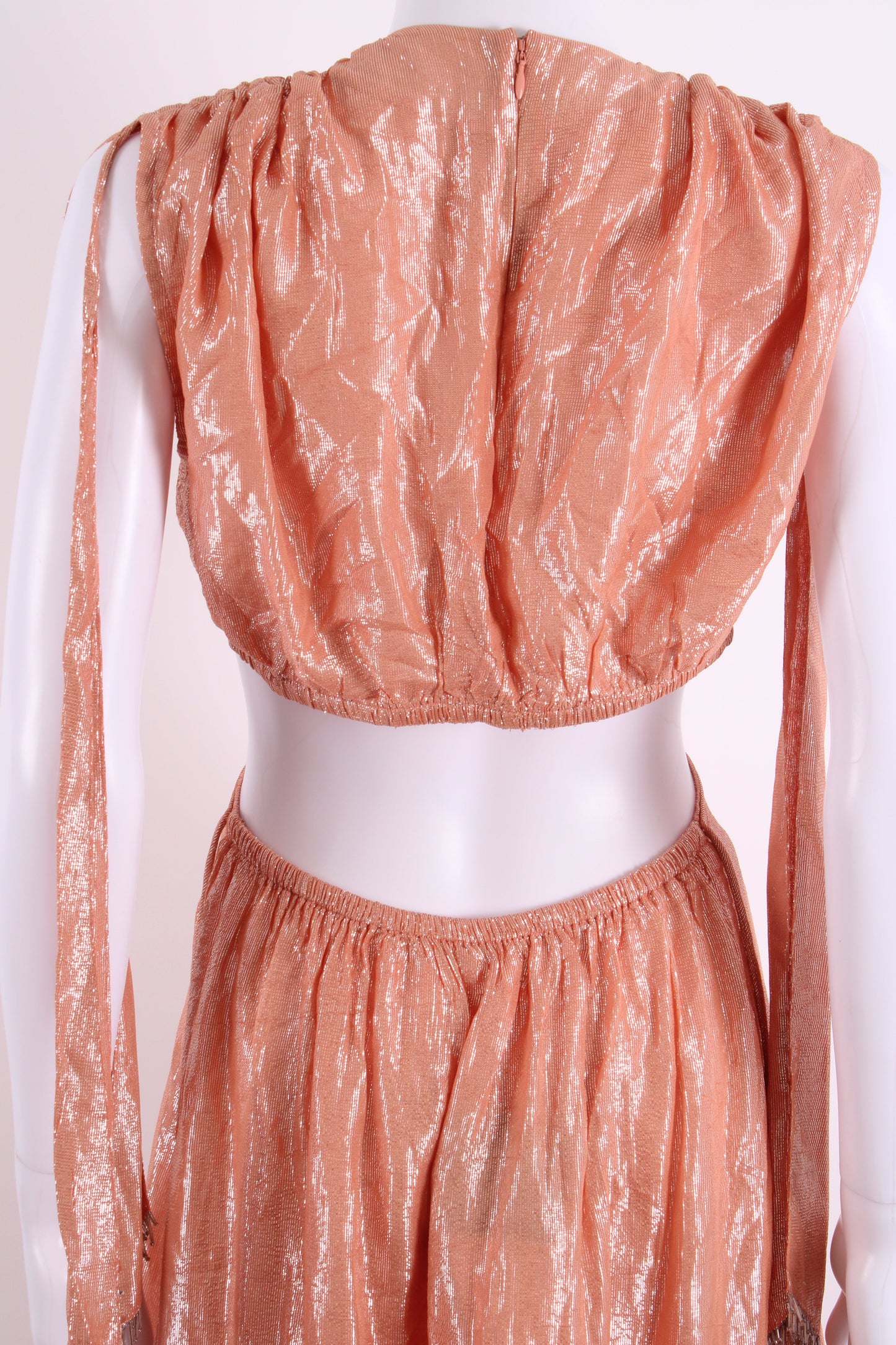 Sundress S/S Shimmer Dress Peach/ Silver M | Medium, Silver