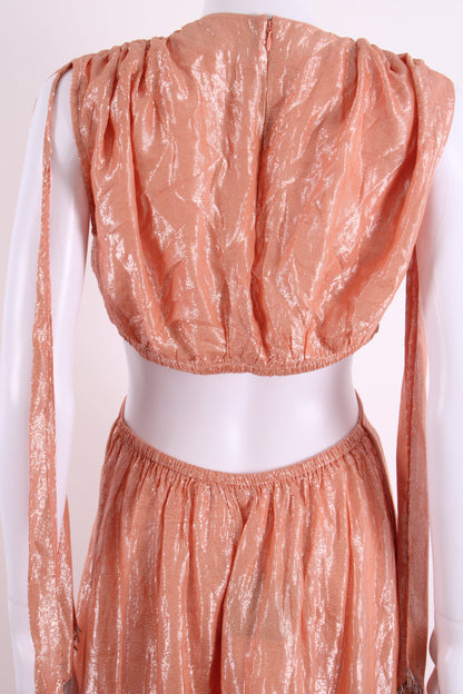 Sundress S/S Shimmer Dress Peach/ Silver M | Medium, Silver