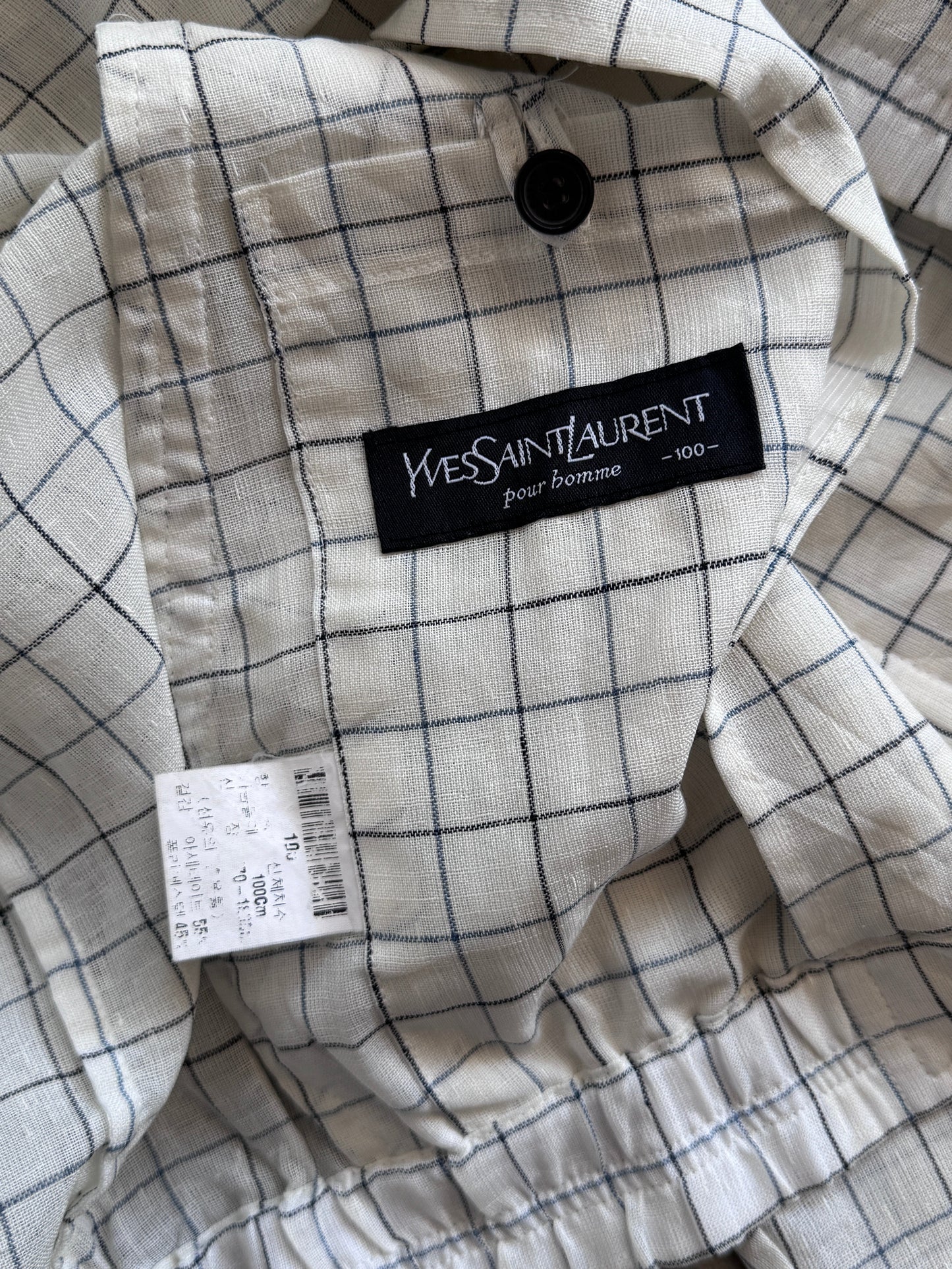 YSL Lightweight Cotton Grid Print Bomber | Extra Large, Multicoloured