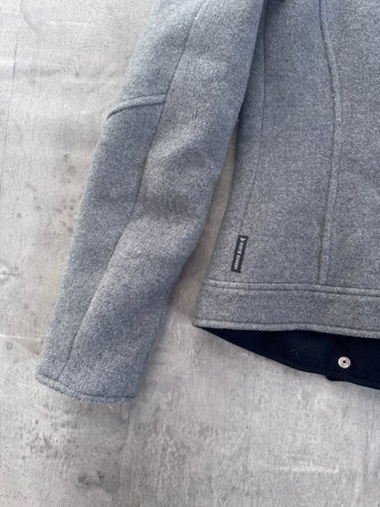 Armani Jeans Asymmetrical Grey Wool Jacket