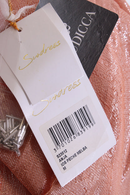 Sundress S/S Shimmer Dress Peach/ Silver M | Medium, Silver