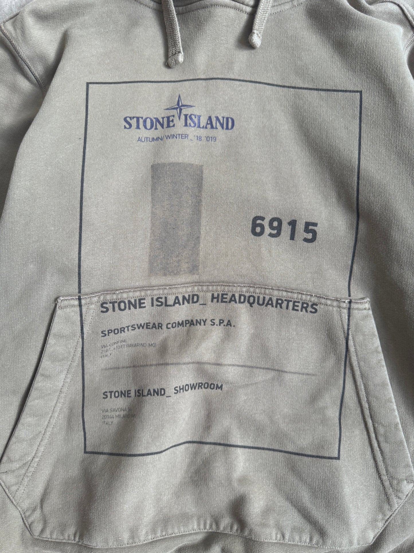 A/W 2018 Stone Island Khaki Graphic Hoodie