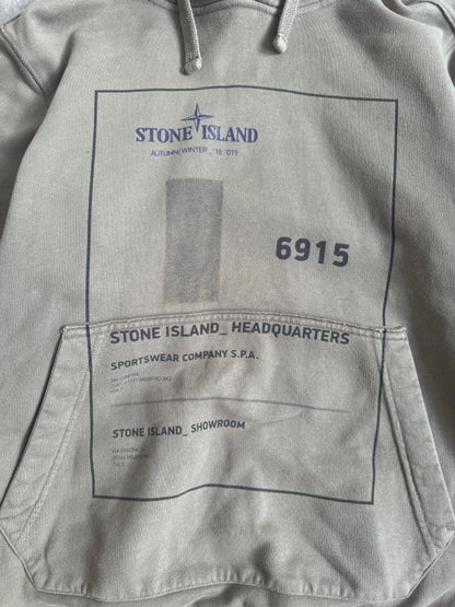 A/W 2018 Stone Island Khaki Graphic Hoodie
