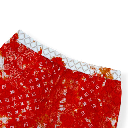 LOUIS VUITTON BANDANA MONOGRAM PRINT SHORTS RED / WHITE M | Medium, Red