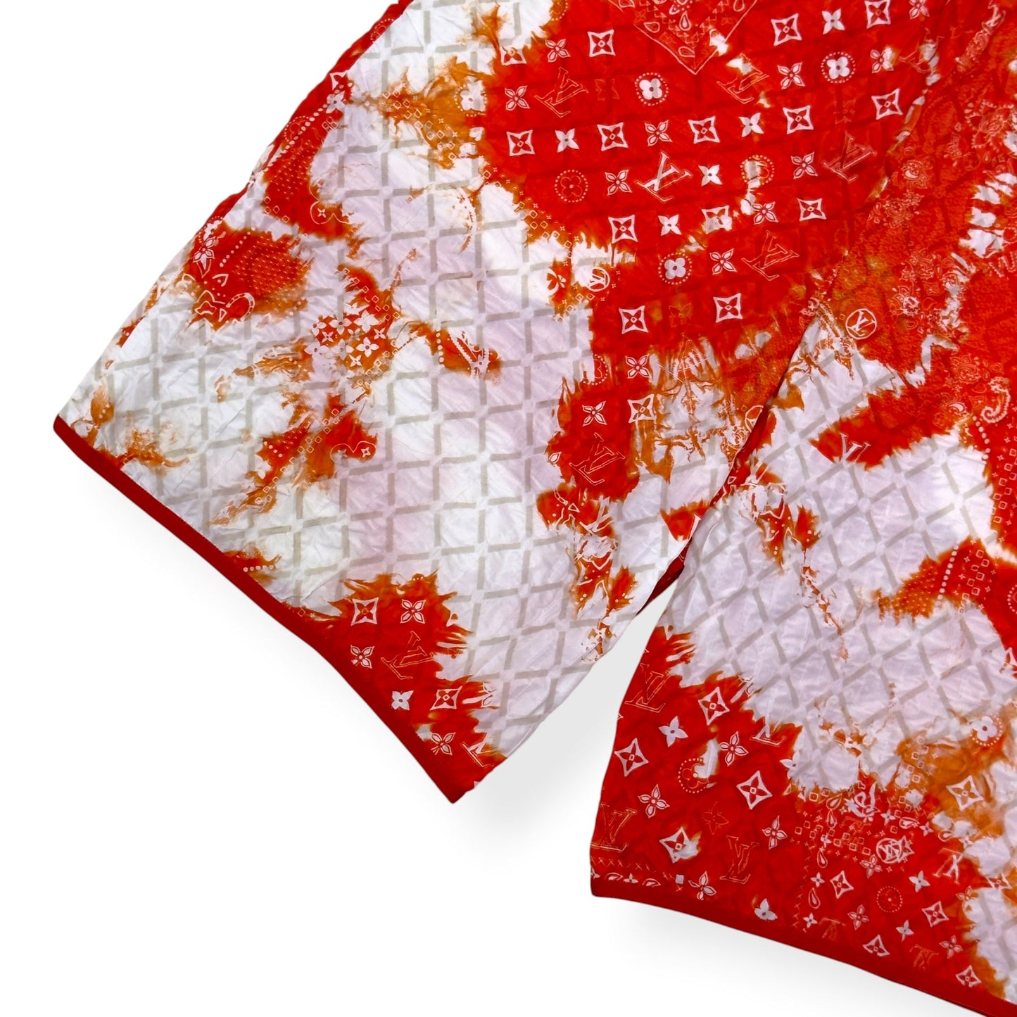 LOUIS VUITTON BANDANA MONOGRAM PRINT SHORTS RED / WHITE M | Medium, Red