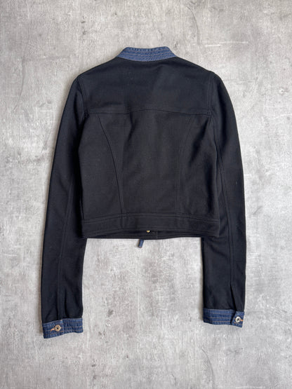 D&G Denim Lined Cotton Cropped Sweater