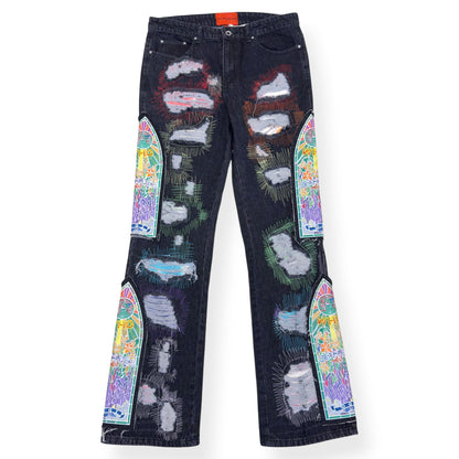 WHO DECIDES WAR PATCHWORK JEANS BLACK L | Large, Black