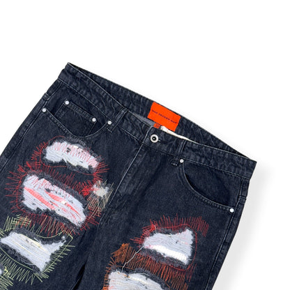 WHO DECIDES WAR PATCHWORK JEANS BLACK L | Large, Black