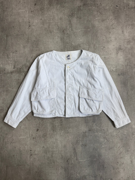 Hai Sporting Gear Two Tone Stripe Cropped Cotton Bomber