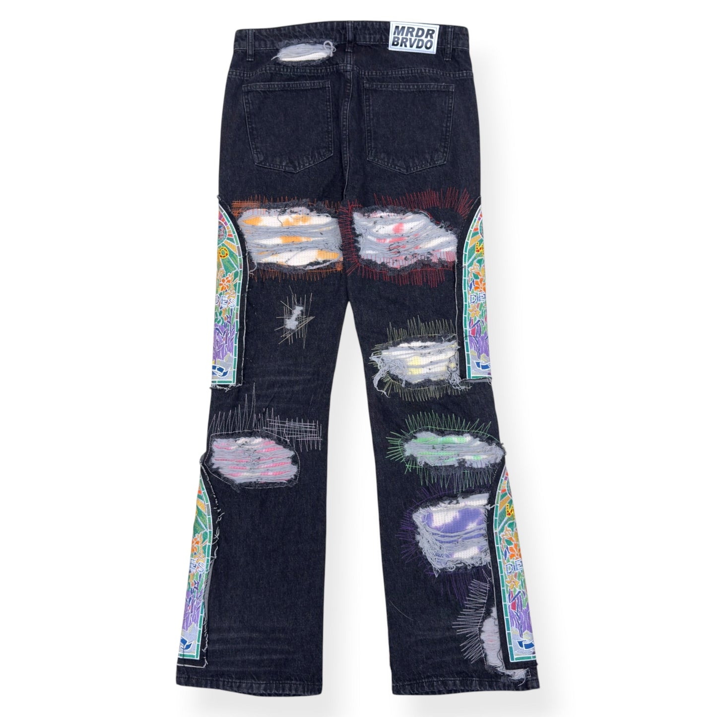 WHO DECIDES WAR PATCHWORK JEANS BLACK L | Large, Black