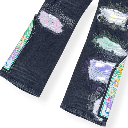 WHO DECIDES WAR PATCHWORK JEANS BLACK L | Large, Black
