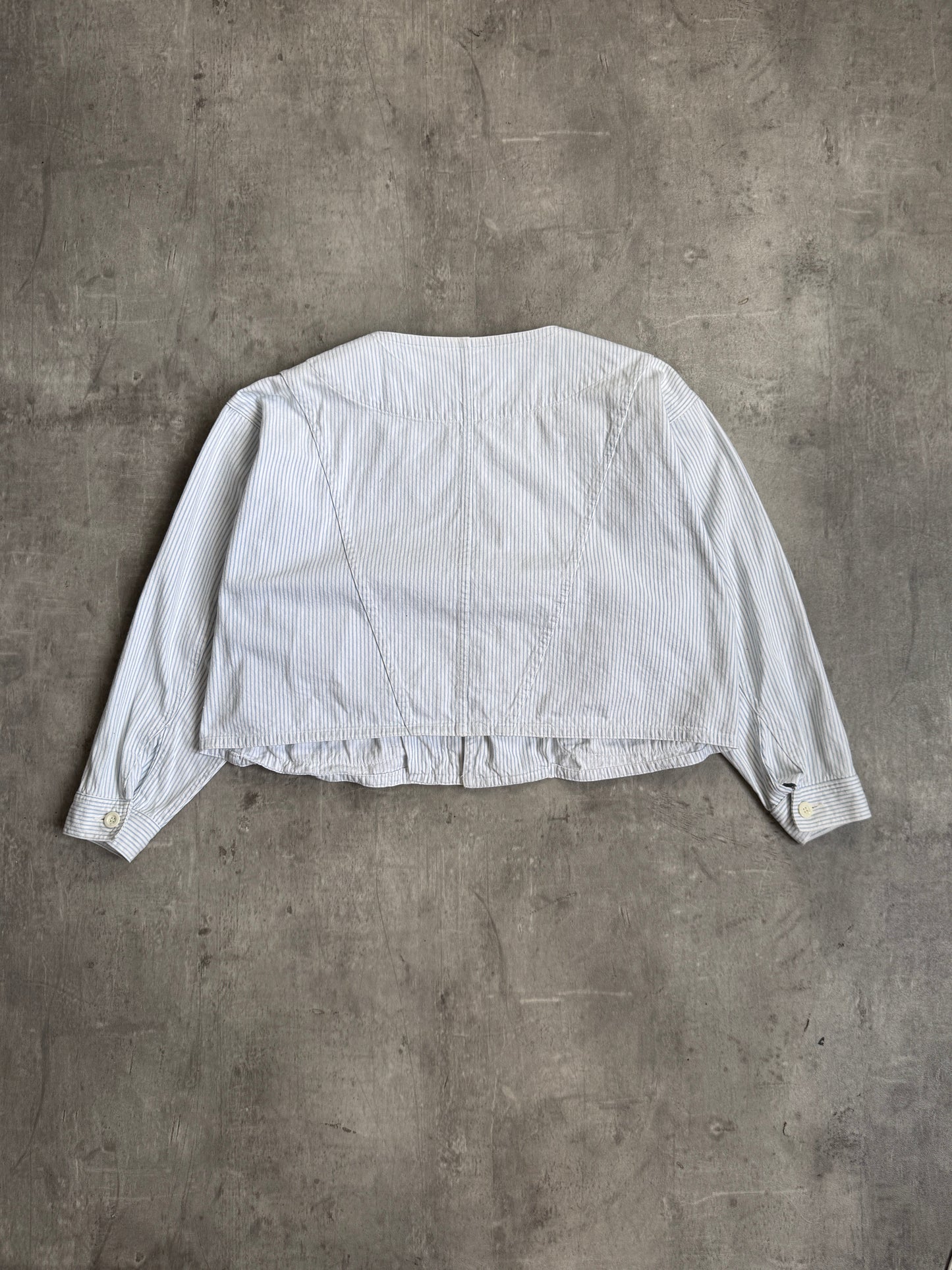 Hai Sporting Gear Two Tone Stripe Cropped Cotton Bomber