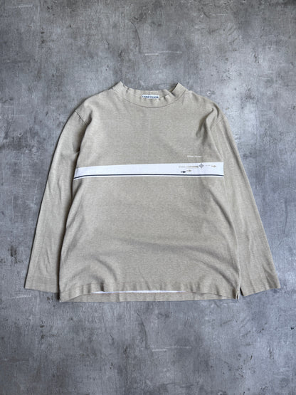 S/S 1999 Stone Island Beige Graphic Sweatshirt