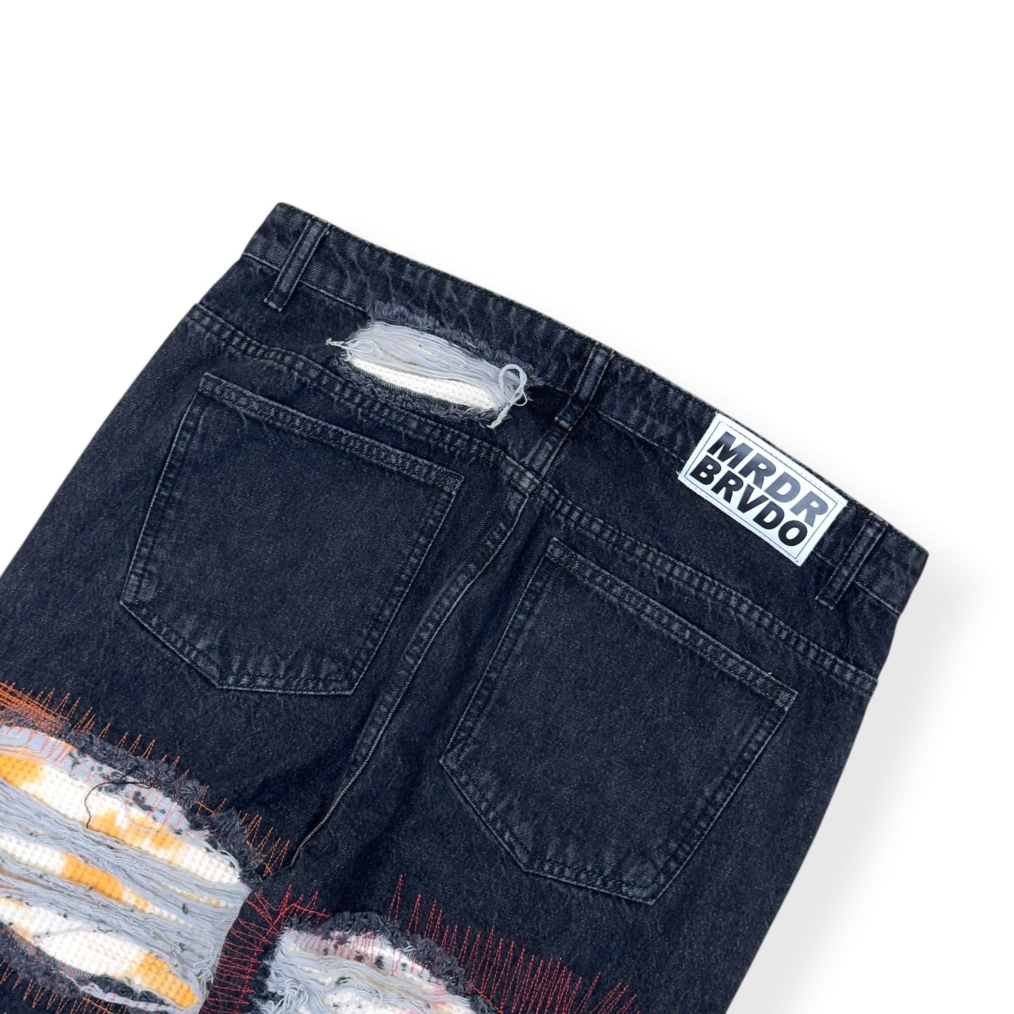 WHO DECIDES WAR PATCHWORK JEANS BLACK L | Large, Black