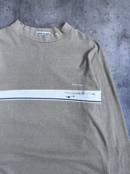S/S 1999 Stone Island Beige Graphic Sweatshirt